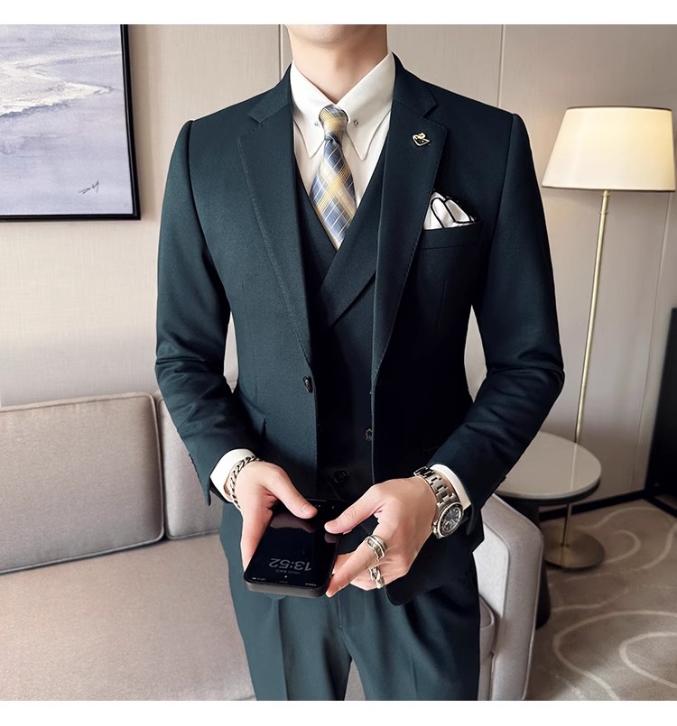 楽天市場】タキシード スーツ3点セット おしゃれ スリーピース メンズ