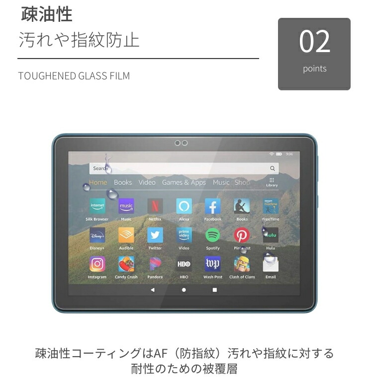 楽天市場】2024モデル NEW Fire HD 8インチ/Fire HD 8 Plus 強化ガラス