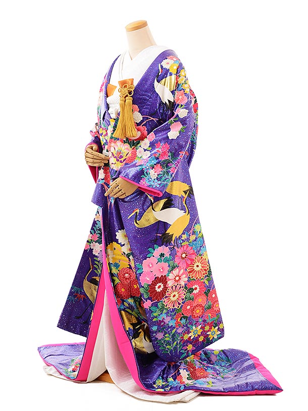 楽天市場】色打掛 着物 神社婚 和装 花嫁衣裳 1AI0207 手描友禅紫地
