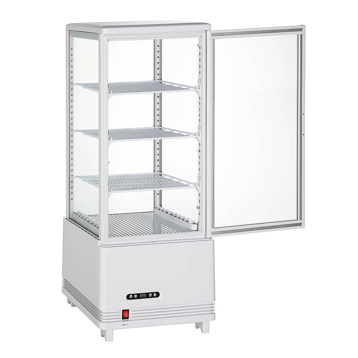 楽天市場】【2月目玉商品！】 80L 白 4面ガラス 冷蔵ショーケース