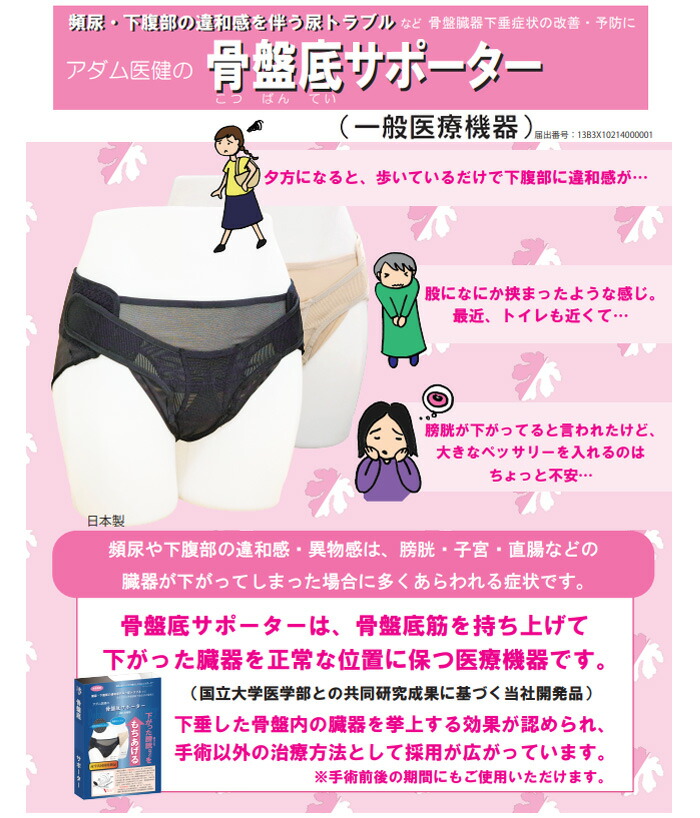 楽天市場】アダム医健 骨盤底サポーター ☆ポイントUP・全国送料無料