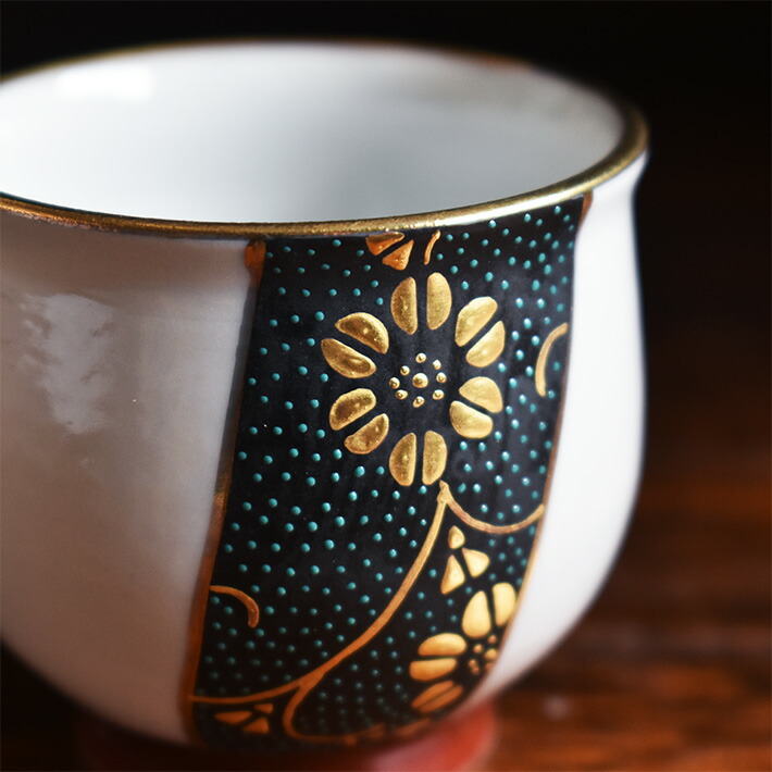 楽天市場】九谷焼 ぐい呑み 本金捻青粒鉄仙 上野真奈美（ぐいのみ