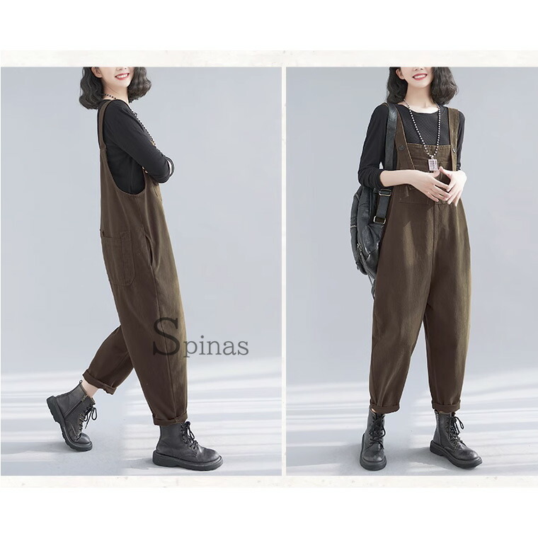 楽天市場】お洒落なイメージが付くサロペット 40代 50代