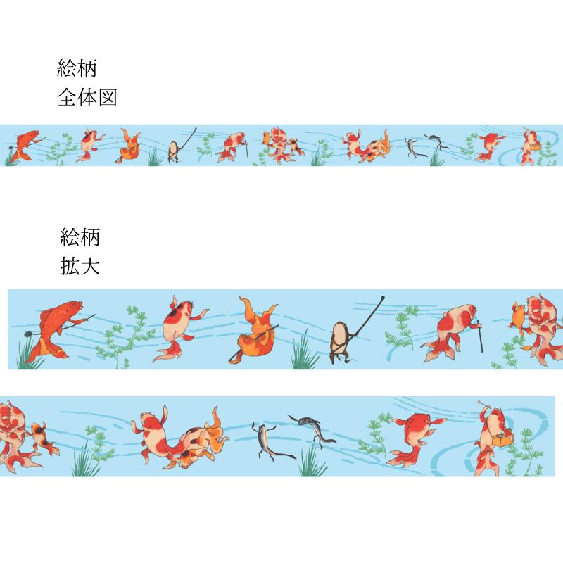 楽天市場】浮世絵 グッズ マスキングテープ マステ 金魚づくし 歌川