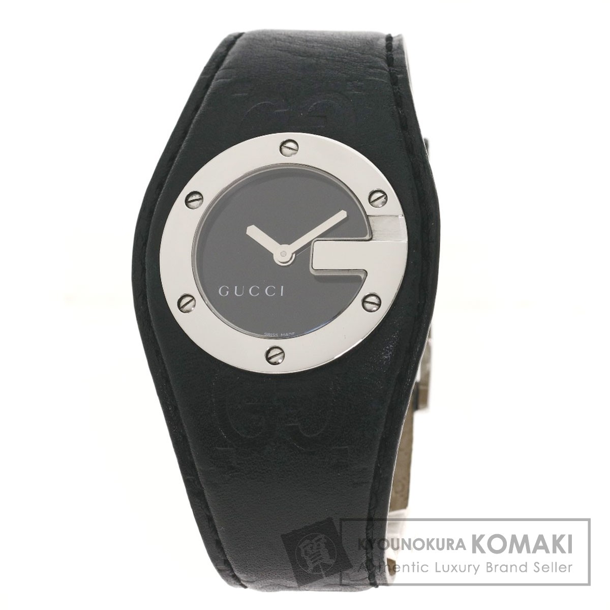 楽天市場】グッチ 104 ラウンドフェイス 腕時計 ステンレススチール/革