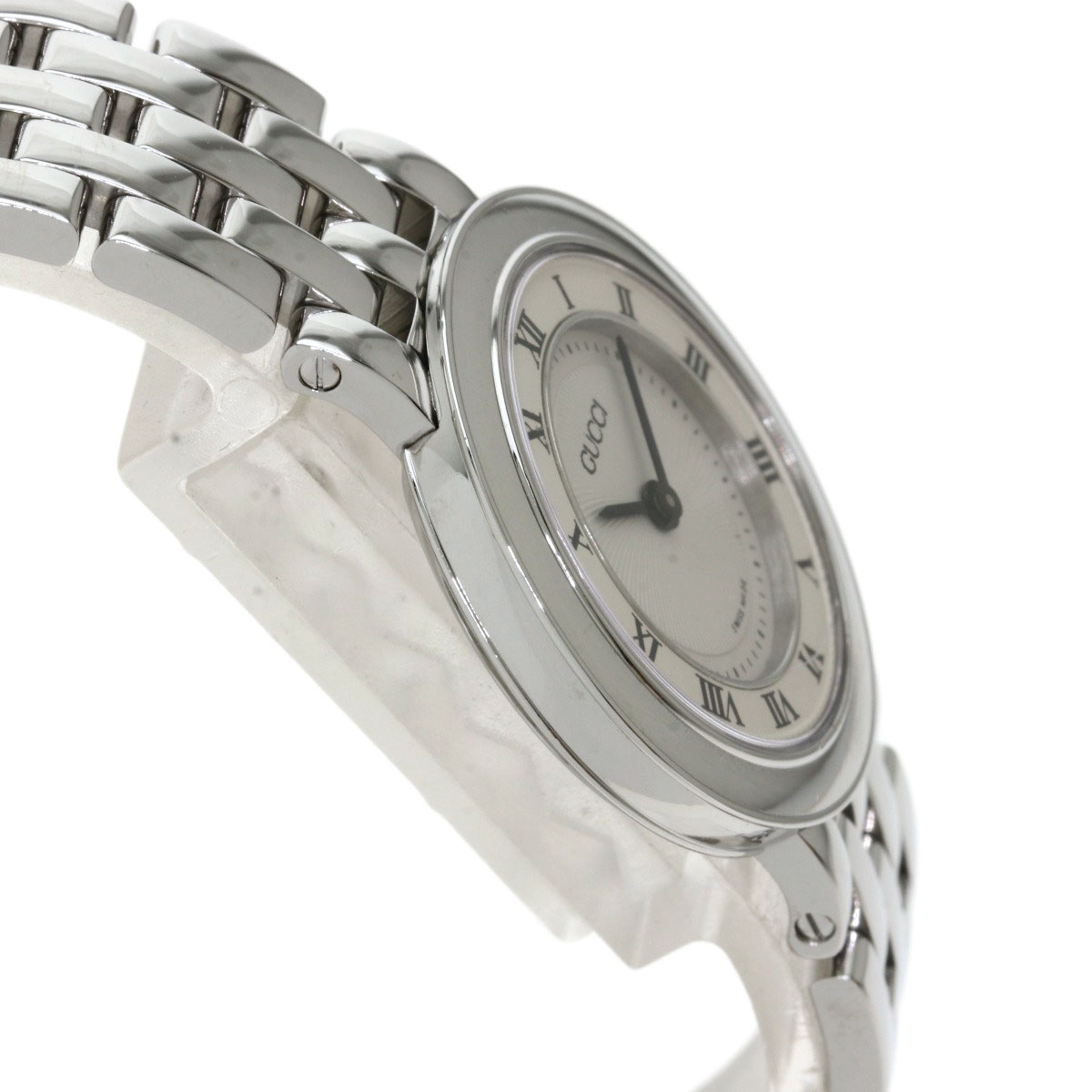 楽天市場】グッチ 546P ラウンドフェイス 腕時計 ステンレススチール