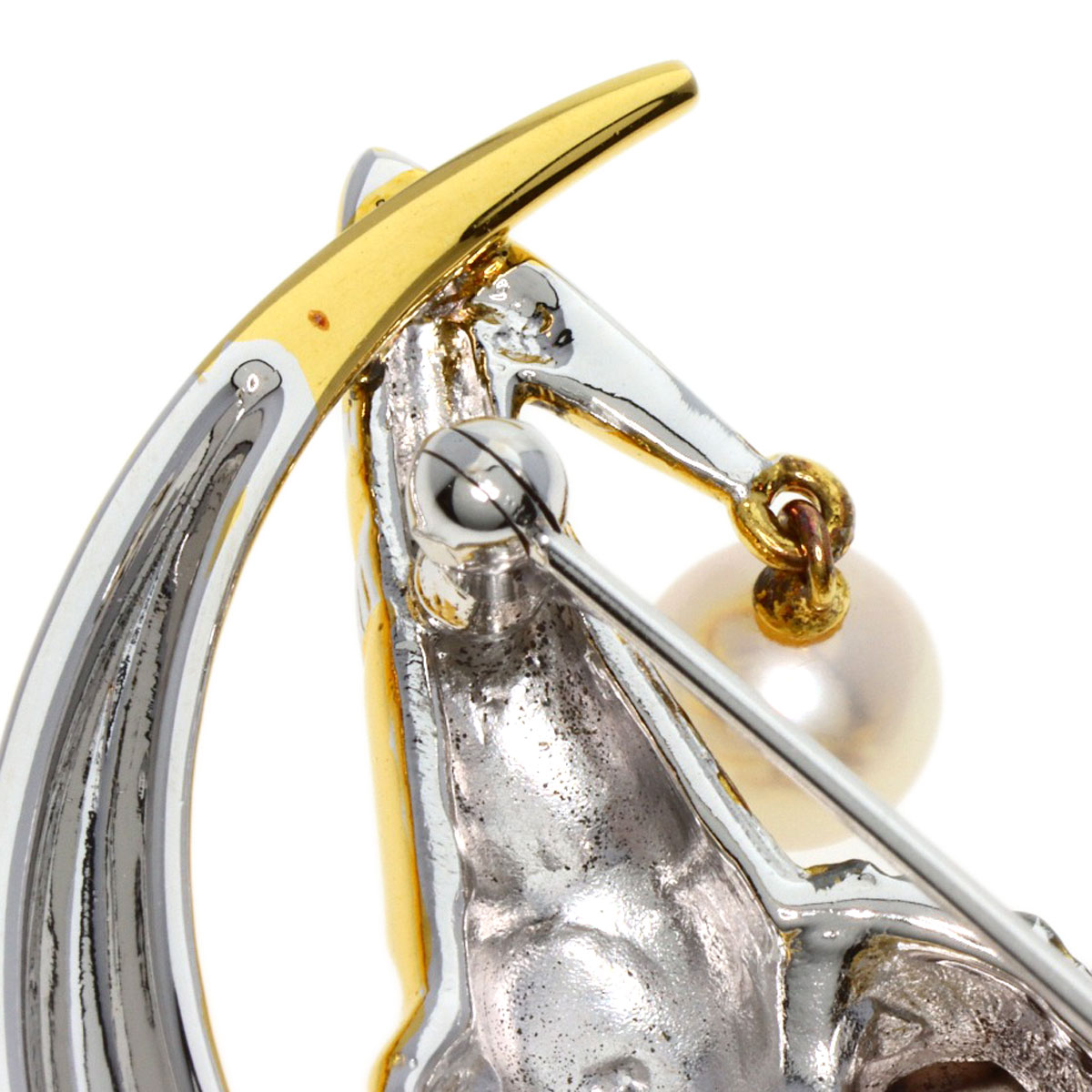 楽天市場】ミキモト ピエロモチーフ パール 真珠 ブローチ シルバー/GP