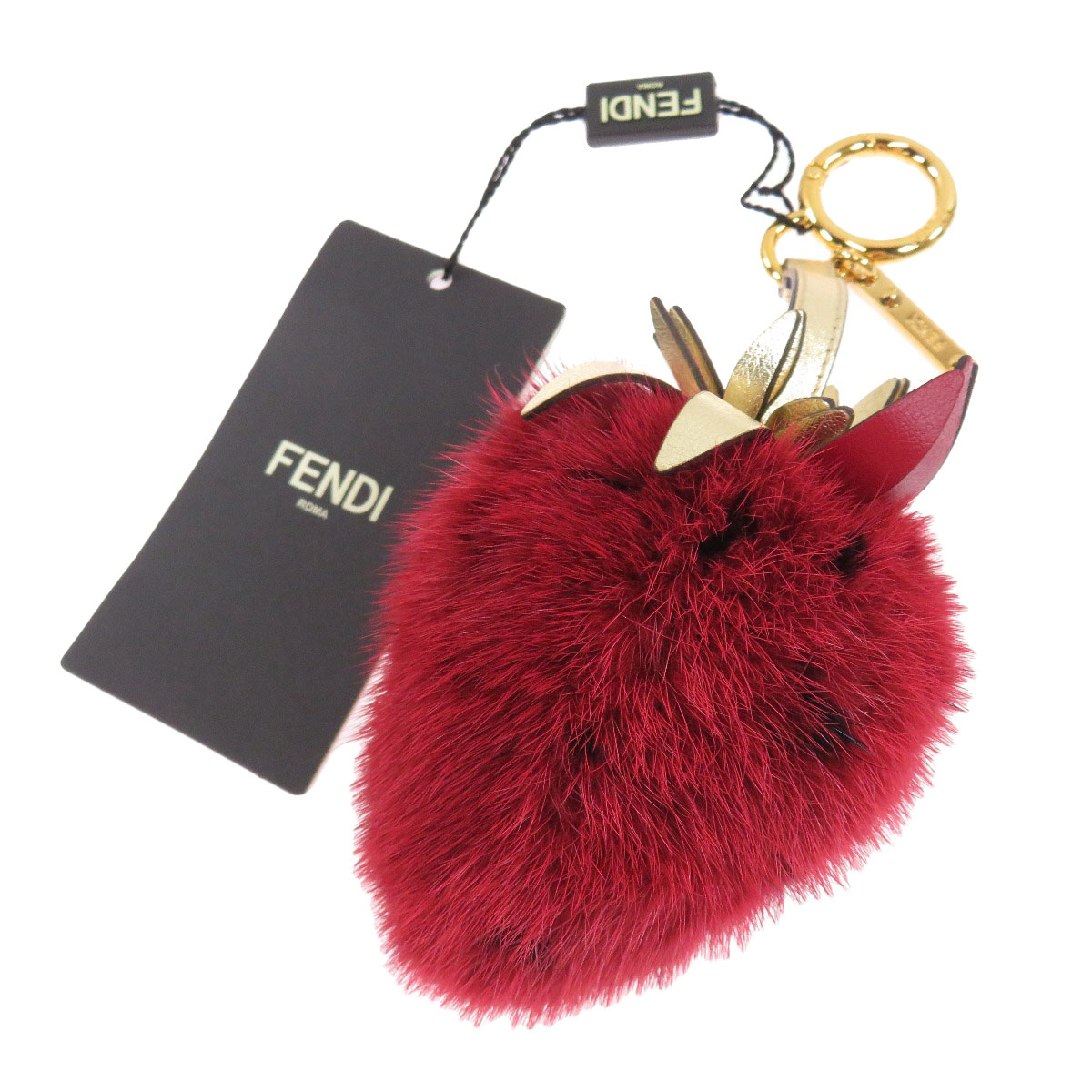 楽天市場】フェンディ バッグチャーム イチゴ キーホルダー ファー