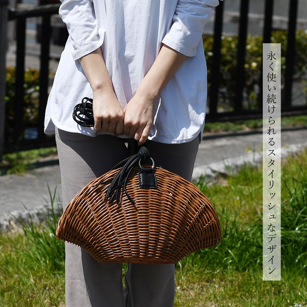 楽天市場】ハンドバッグ ショルダーバッグ かごバッグ ラタン