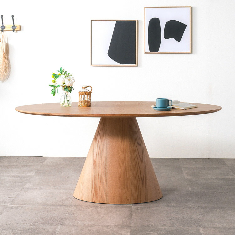 楽天市場】楕円 ダイニングテーブル 円柱脚 4人用 6人用 単品 楕円形