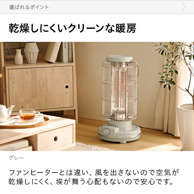 楽天市場】ヒーター 小型 カーボンヒーター 足元 電気ストーブ レトロ