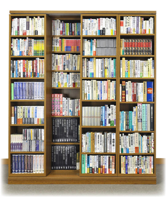 楽天市場】スライド書棚 書架 本棚 日本製 高級 幅168 高さ192cm 扉