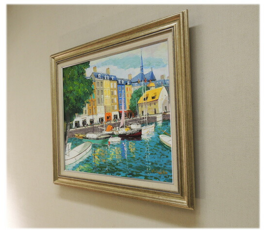 楽天市場】絵画 油絵 オンフルール（斉藤要） 送料無料 【肉筆】【油絵