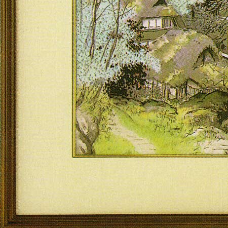 楽天市場】川合玉堂 絵画 渓村春麗 原画山中湖高村美術館所蔵 送料無料