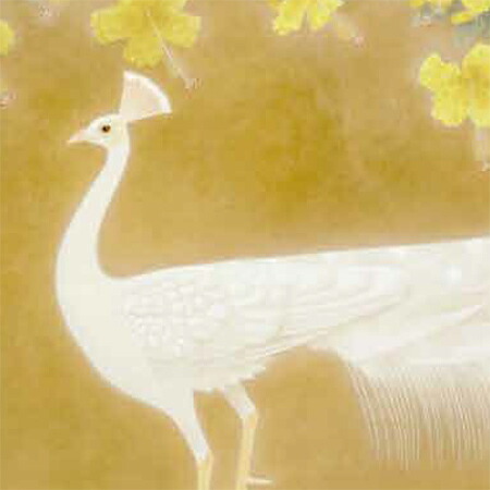 楽天市場】上村松篁 絵画 白孔雀 送料無料 【複製】【美術印刷】【巨匠