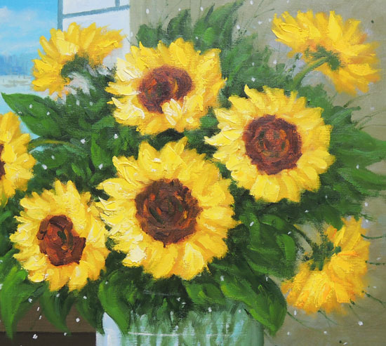 楽天市場】絵画 油絵 ひまわり F20号 （堀哲夫） 送料無料 【肉筆