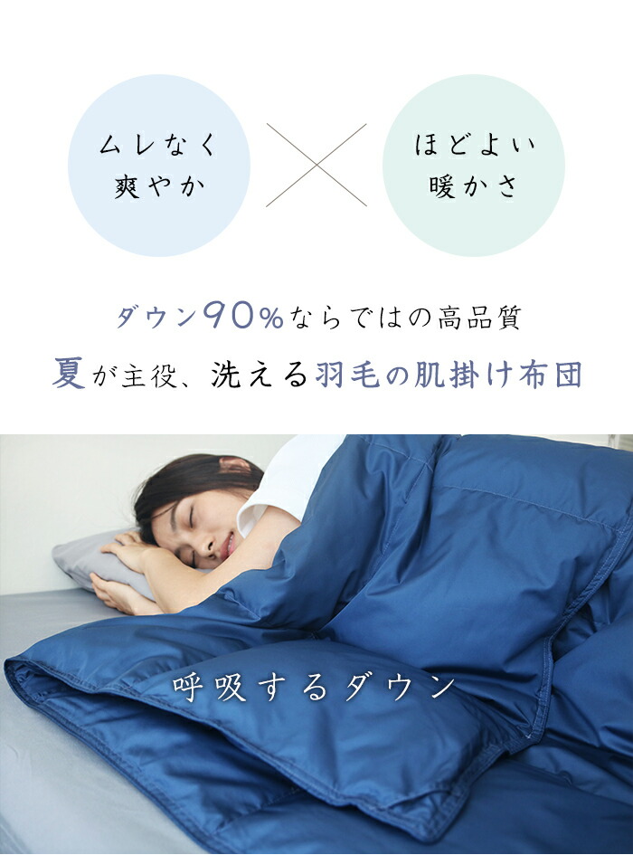 楽天市場】ダウンケット ダブル 羽毛肌掛け布団 羽毛布団 夏用 ダウン