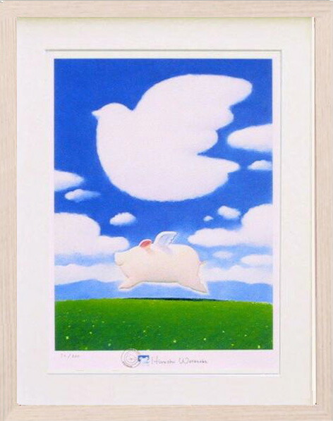 楽天市場】絵画 版画 渡辺宏・風と友達 インテリア : 絵画生活