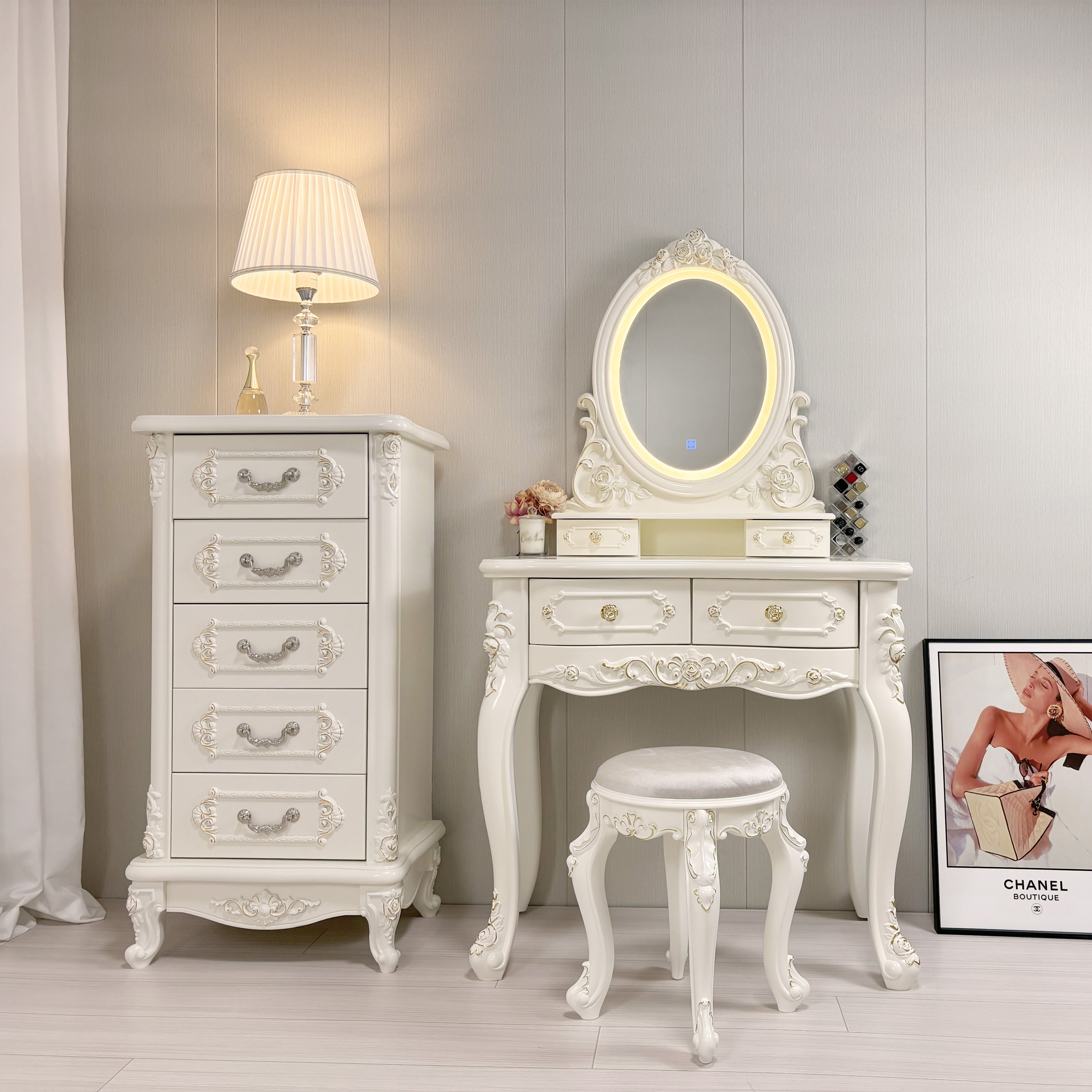 楽天市場】期間限定クーポン配布中 化粧台 ドレッサー アンティーク風