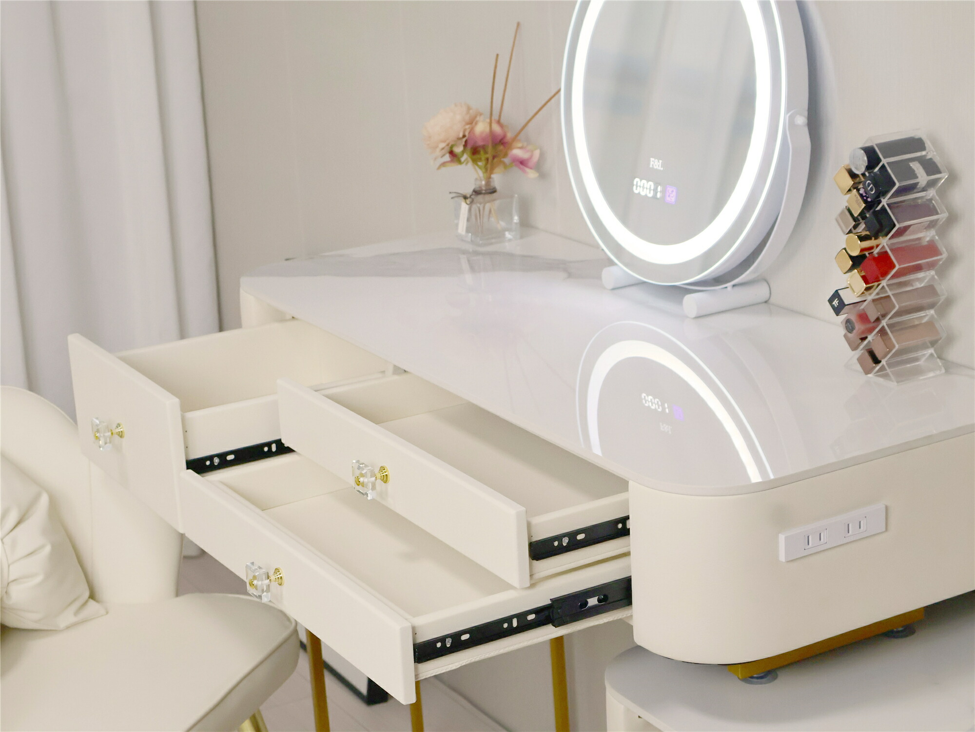 楽天市場】20時～ポイントアップ 化粧台 ドレッサー おしゃれ 引き出し