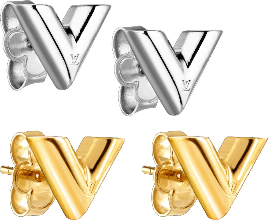 楽天市場】LOUIS VUITTONルイヴィトン ピアスLVイニシャルロゴ刻印V