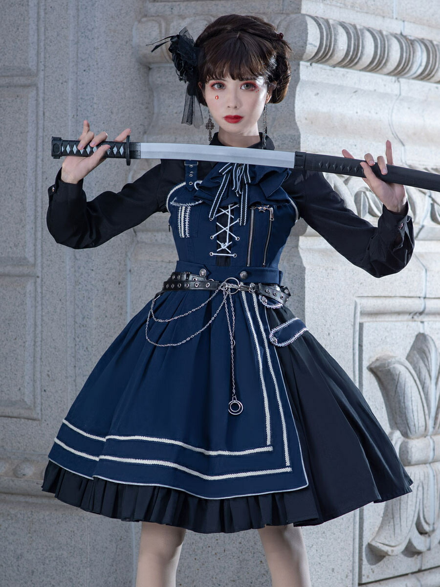 楽天市場】スチームパンクゴシックロリータロリータJSKドレスダーク3