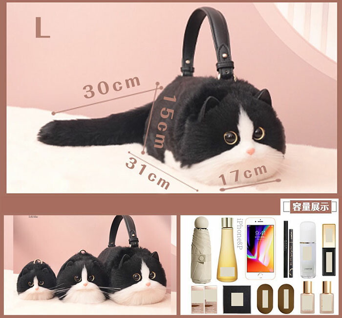 楽天市場】猫ちゃん型バッグ ショルダーバッグ ハンドバッグ