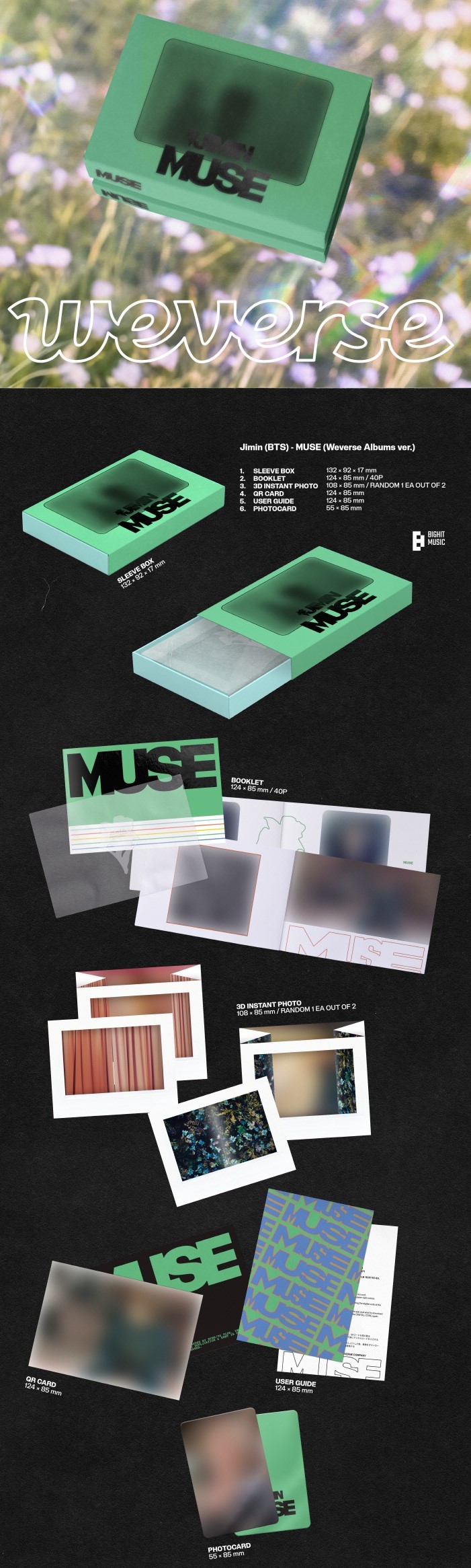 楽天市場】[おまけ9種付き] JIMIN BTS [MUSE] 2種セット [CD1(選択可能