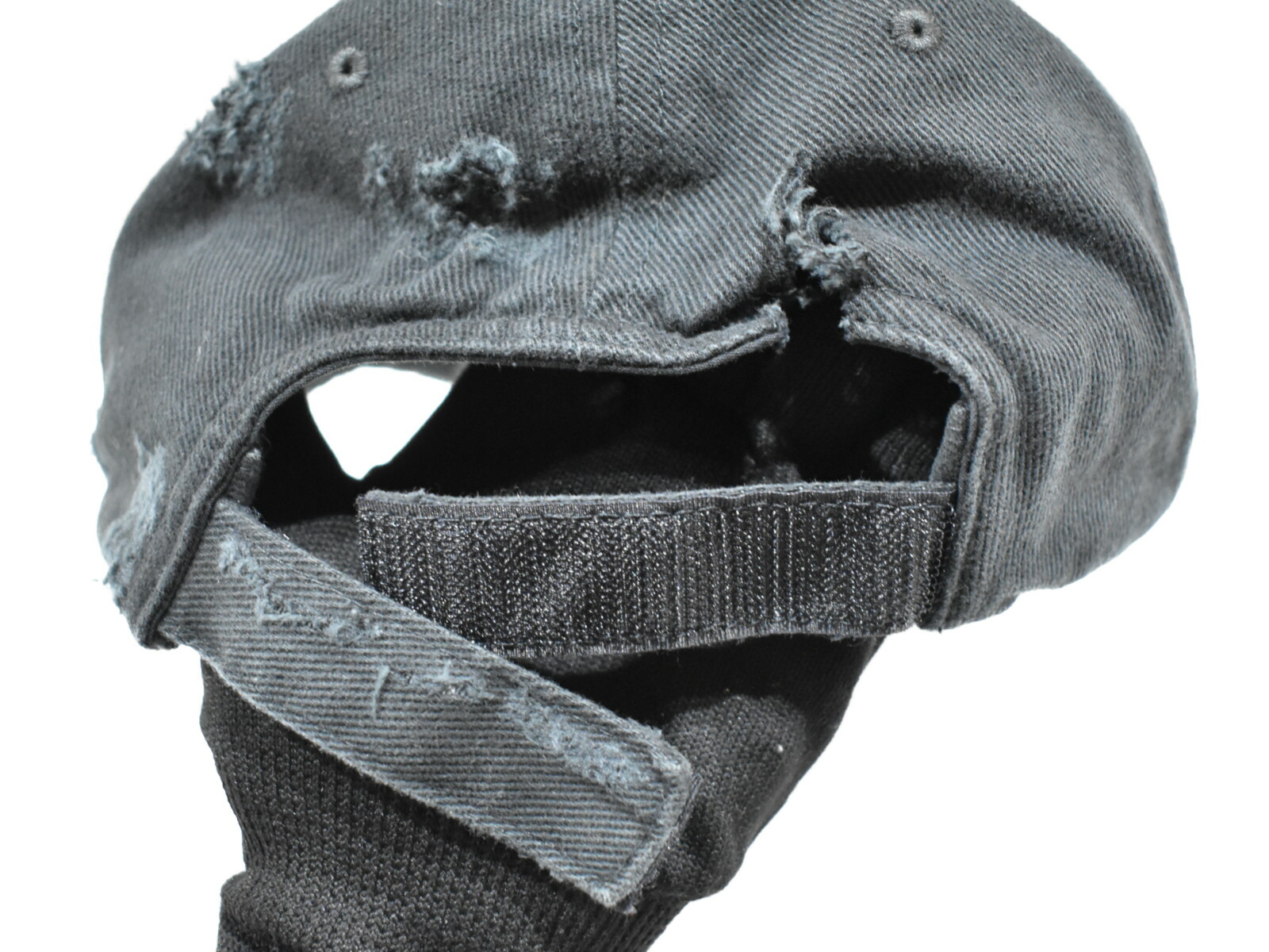 BALENCIAGA キャップ Lサイズ ダメージ加工ピアッシング BALENCIAGA