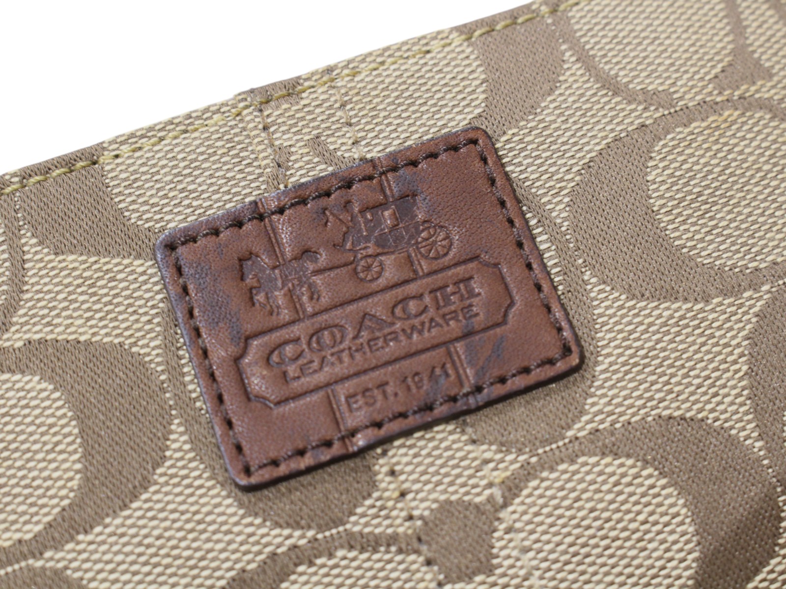 楽天市場】COACH コーチ ポーチ シグネチャー ブラウン系 小物入れ
