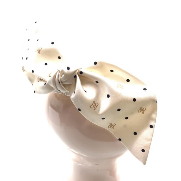 楽天市場】FENDI フェンディ バレッタ リボン シルク素材 ホワイト 白