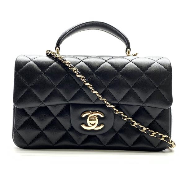 楽天市場】【SD】未使用 CHANEL シャネル トップハンドル ミニフラップ
