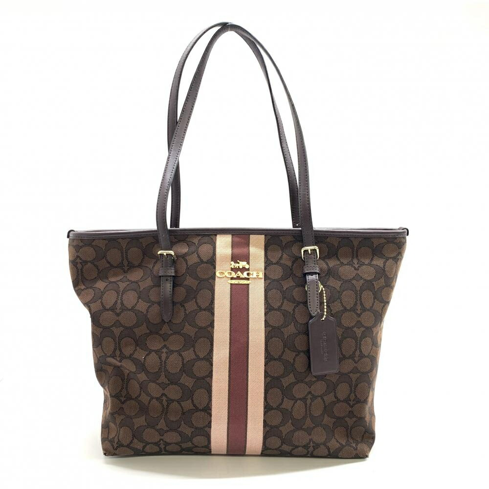 楽天市場】coach コーチ シグネチャー トート ダークブラウンの通販