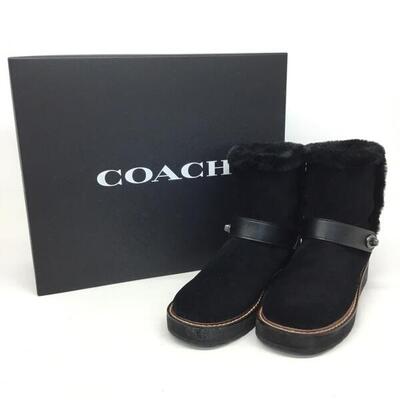楽天市場】COACH【コーチ】ムートンブーツ FG3155 サイズ7 24cm