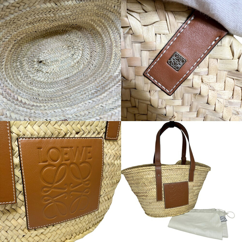 楽天市場】LOEWE 【ロエベ】 バスケットバッグ ミディアム タン ヤシの