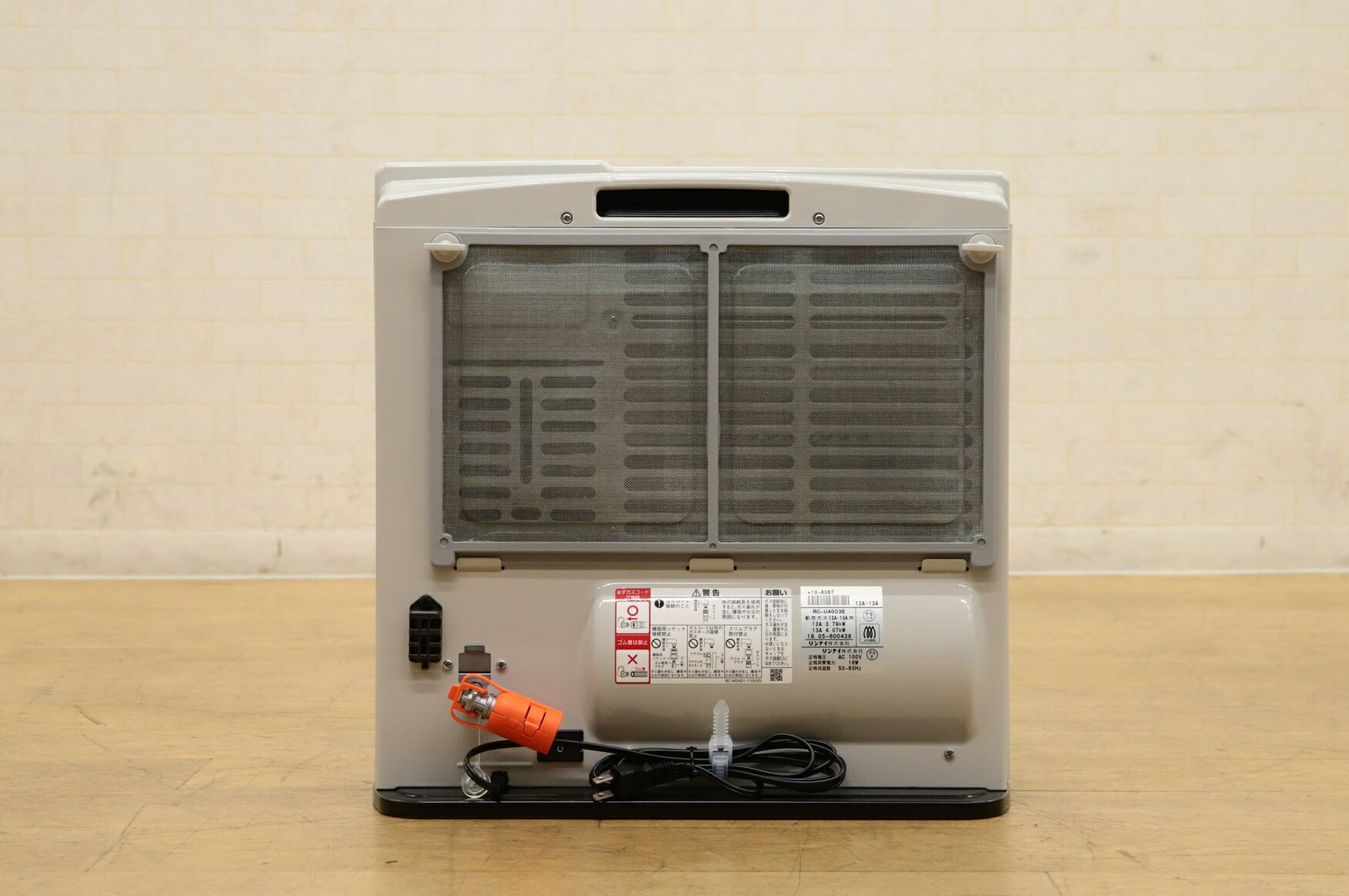 ガスファンヒーター リンナイ製東邦ガス RC−41FHEホワイト