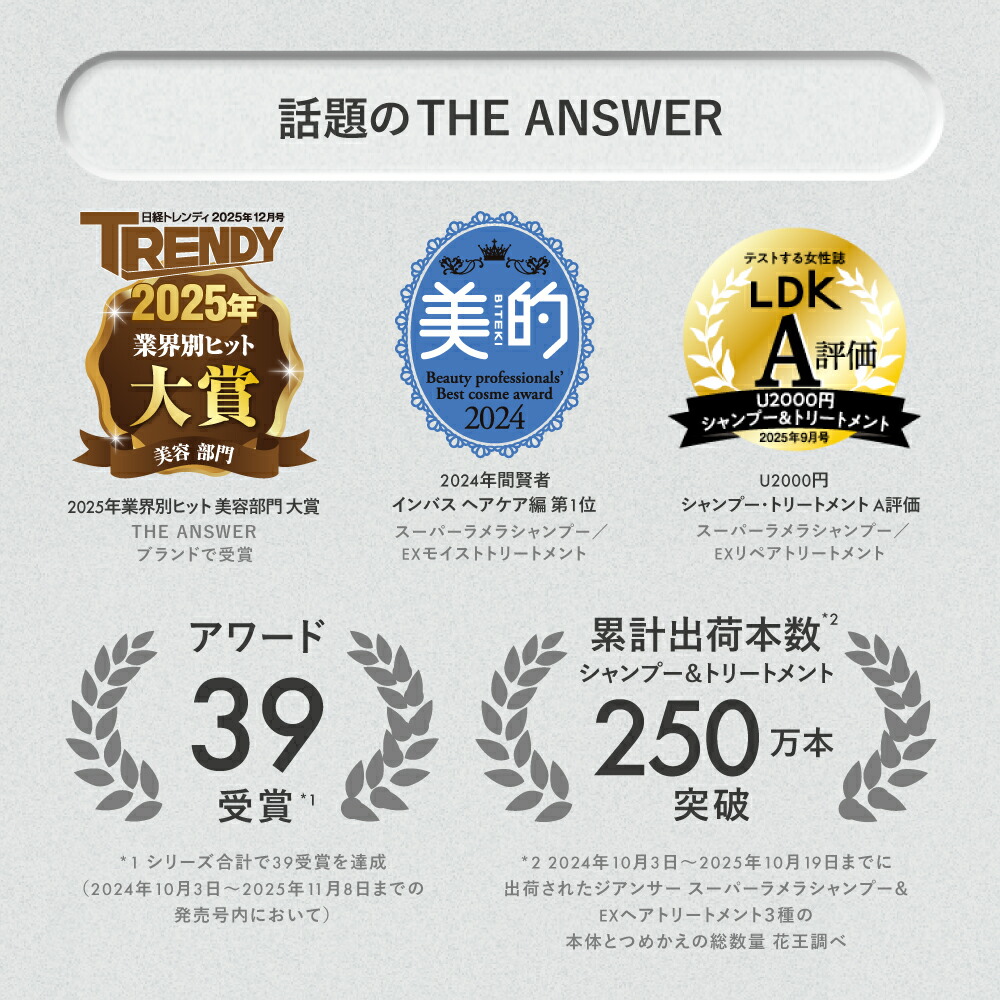 楽天市場】【公式】 THE ANSWER ジアンサー お試し容量ペア スーパー