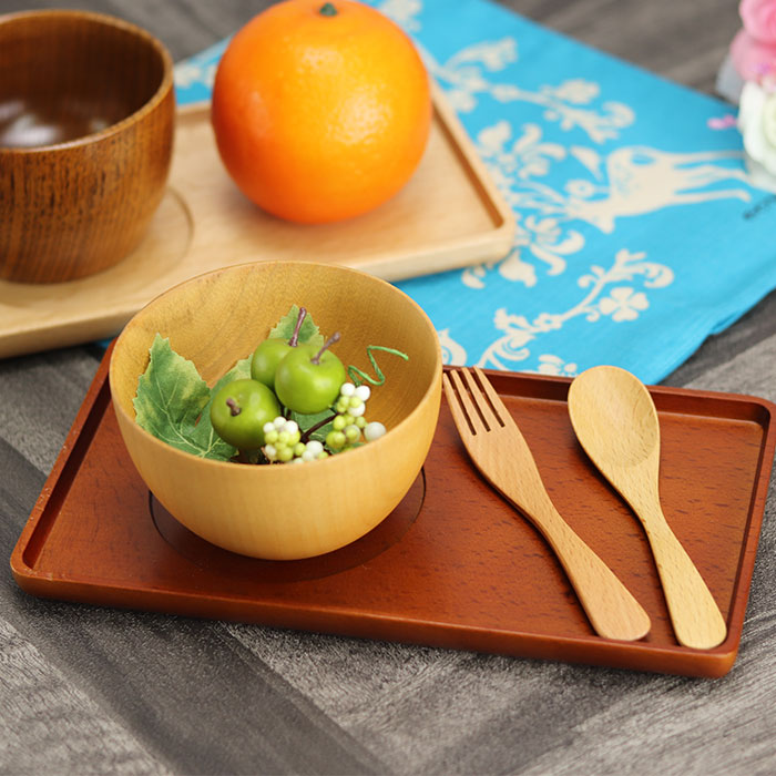 楽天市場】お盆 トレー ブナ デザートプレート ブラウン 木 トレイ お