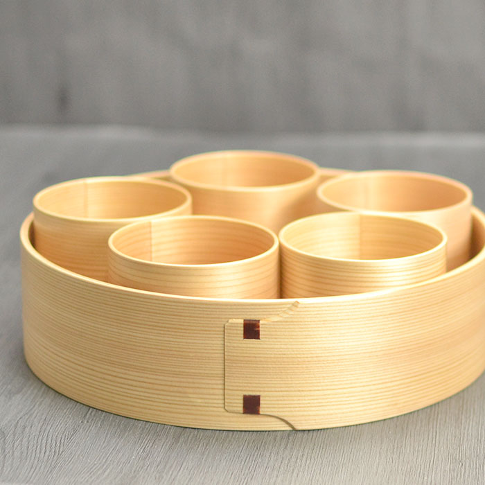 楽天市場】曲げわっぱ そうめんセット そばちょこ5客入 大館工芸社