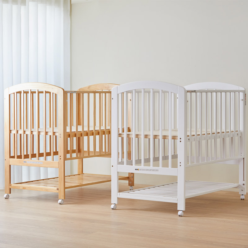 引き取り・配達】 カトージ ハイシートベビーベッド（ナチュラル）尼崎