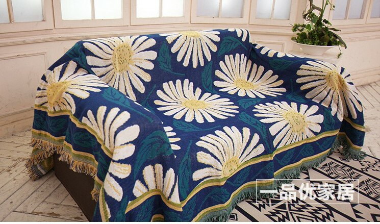 楽天市場】レトロ 花柄 マルチカバー ソファーカバー マット 絨毯