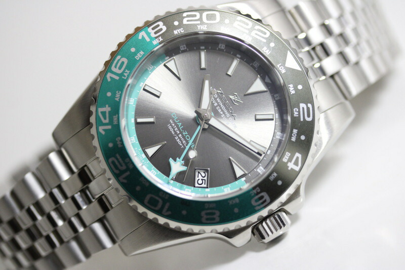 楽天市場】ZEEDA ジーダ DUAL-ZONE デュアルゾーン 40mm GMT搭載 自動
