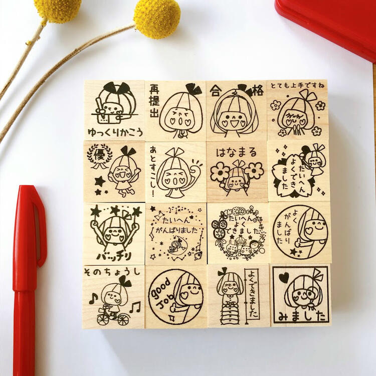 楽天市場】【先生スタンプ】かわいい ゴム印 3cm スタンプ 入学お祝い