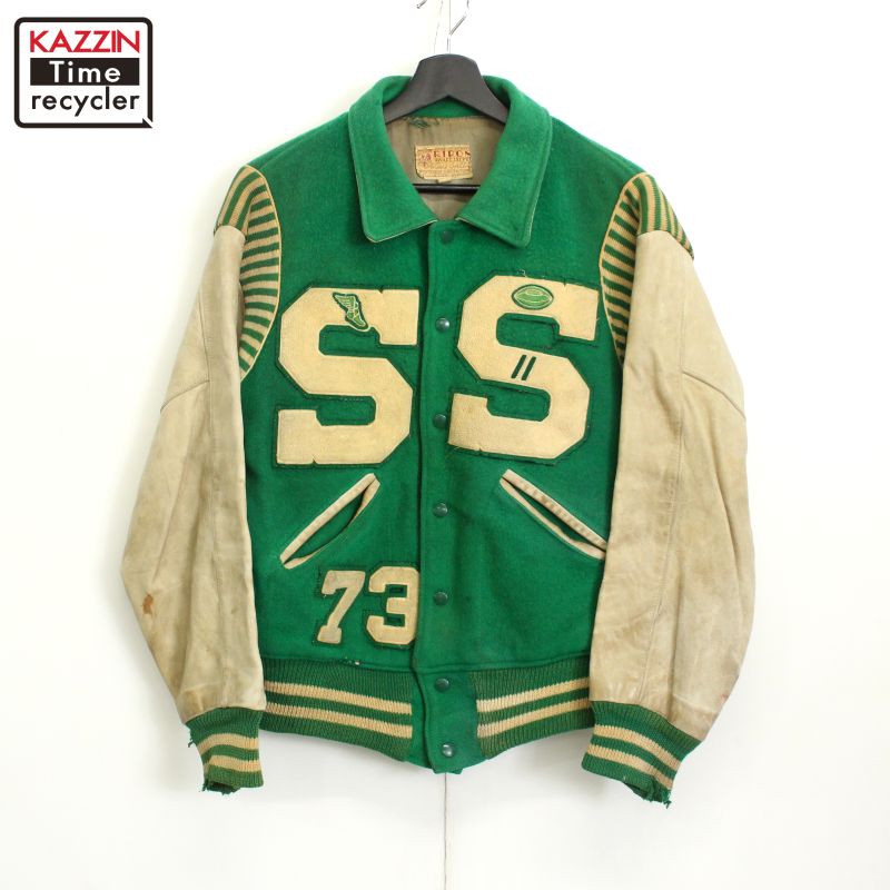 楽天市場】60s ヴィンテージ インディアンヘッド アームレザー ウール