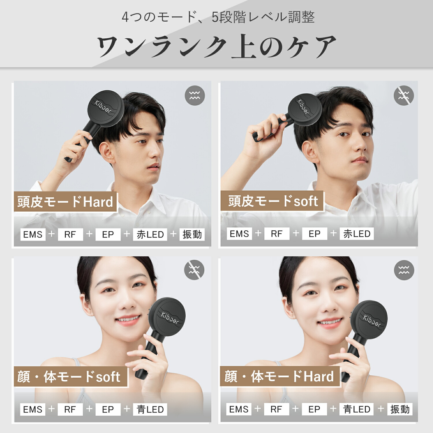 楽天市場】【2,500円OFFクーポン】【顔と頭皮をWケア！】 Kiboer 電気