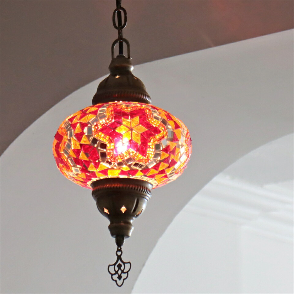 楽天市場】トルコランプ モザイクランプ ペンダントランプ 直径16cm