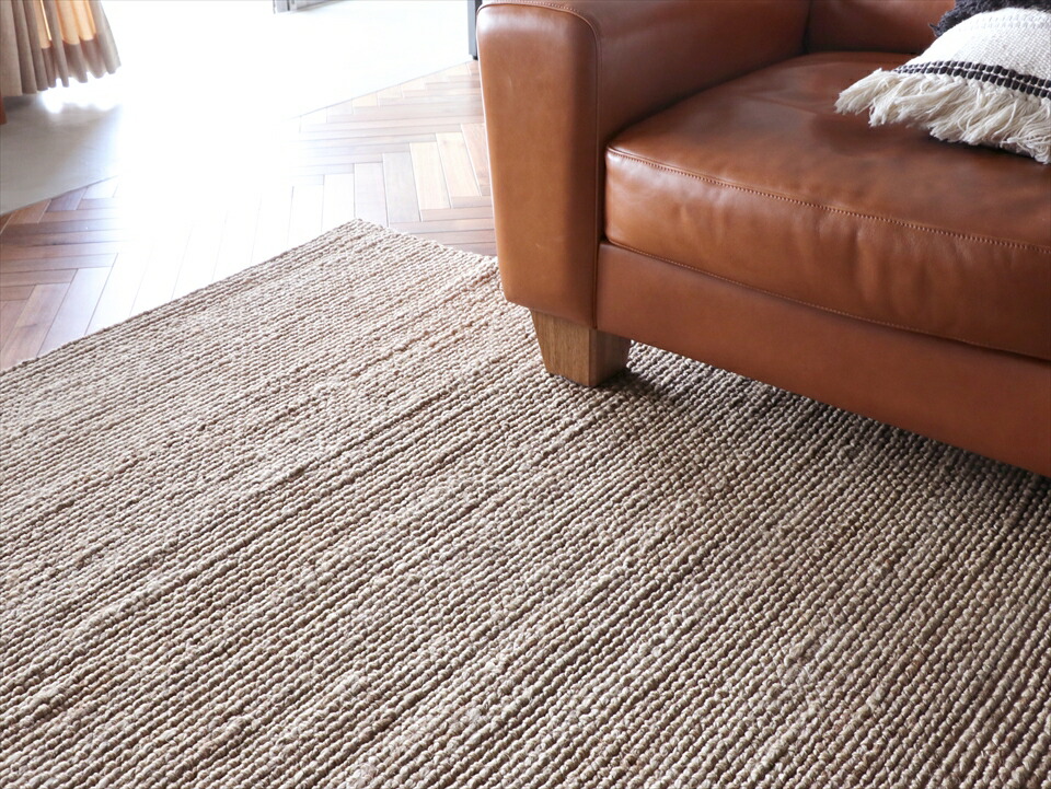 楽天市場】ジュートラグ 天然繊維 麻 250x200cmナチュラル・平織