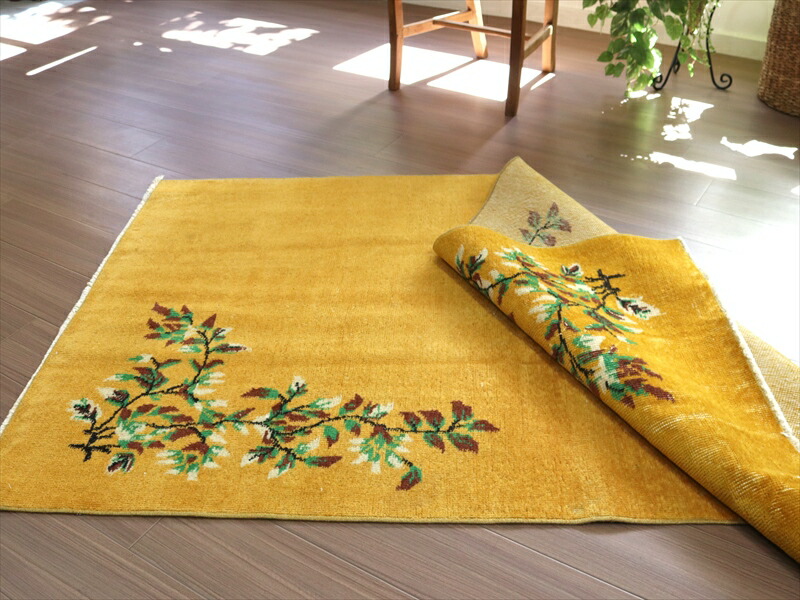 楽天市場】ヴィンテージ オーバーダイドラグ マスタードイエロー 194