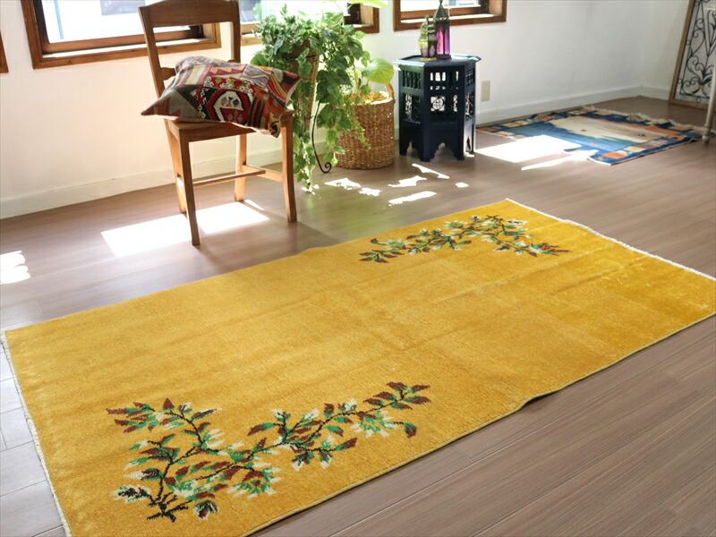 楽天市場】ヴィンテージ オーバーダイドラグ マスタードイエロー 194