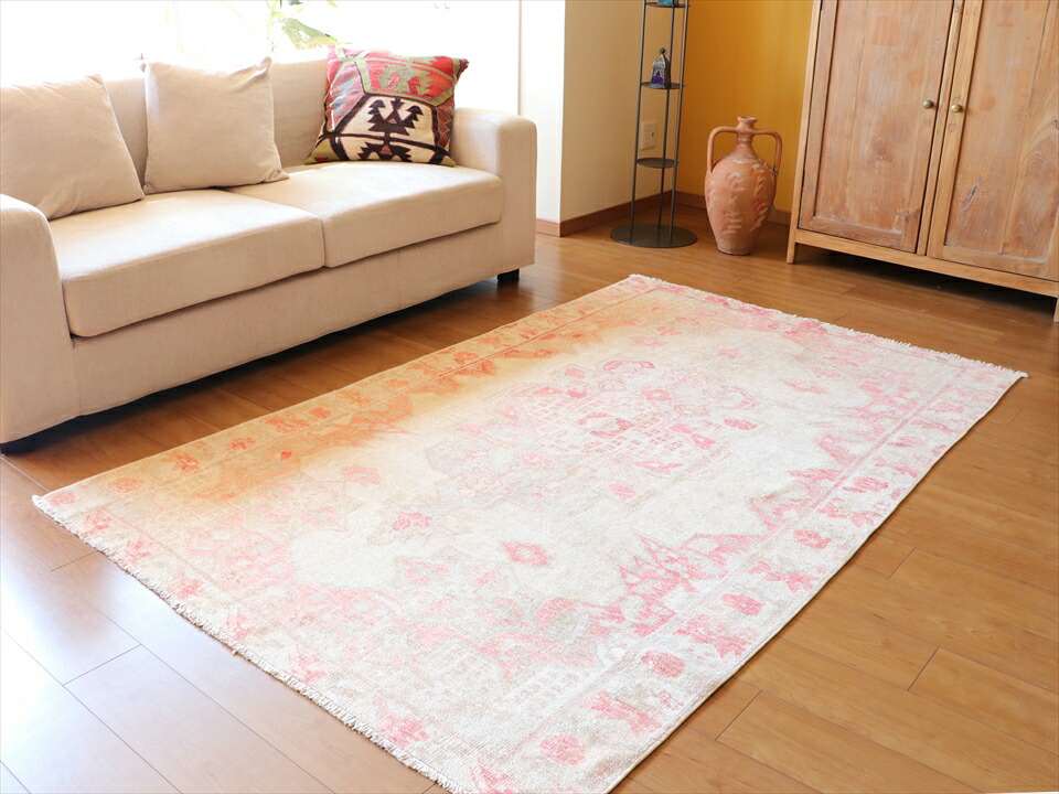 楽天市場】ヴィンテージラグ/トルコじゅうたん215×135cmアヴァノス